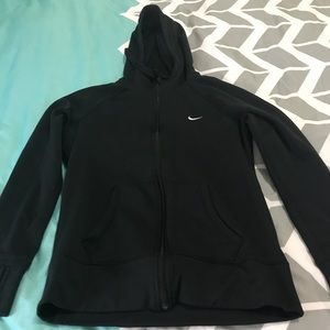 Black nike zip up hoodie